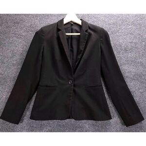 EXPRESS Black One Button Blazer Jacket Women Size 4 Business Casual‎ Work